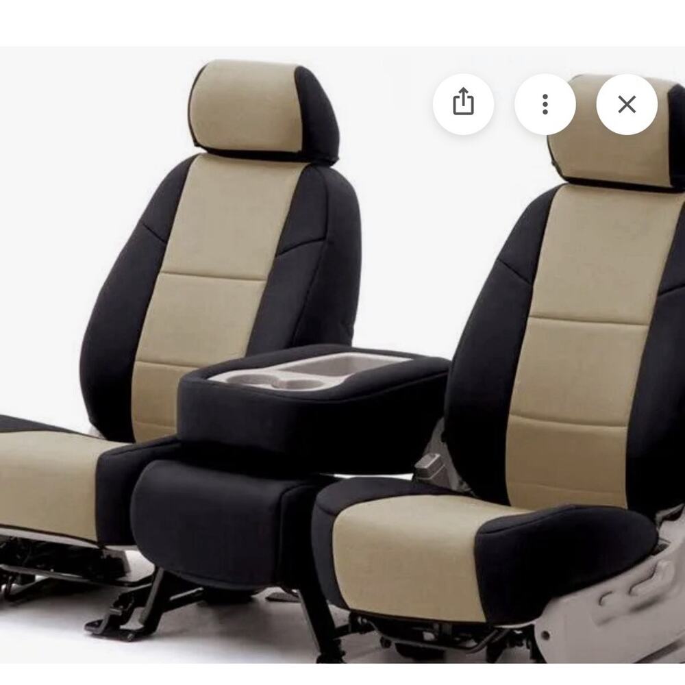 Cover King Seat Covers For 2021-2024 Yukon/Tahoe/Sub Black Tan Neoprene GMC CHEV